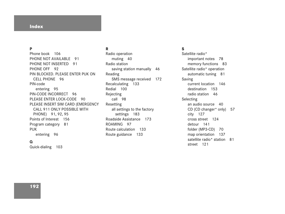 Mercedes-Benz C-Class 2006 COMAND Manual User Manual | Page 194 / 202