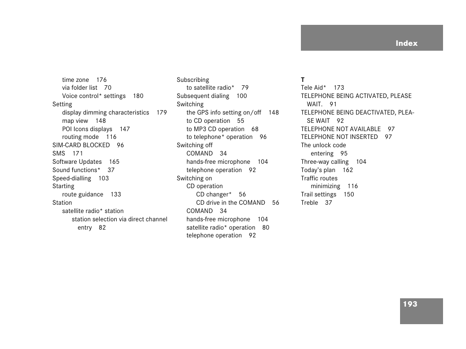 Mercedes-Benz C-Class 2006 COMAND Manual User Manual | Page 195 / 202