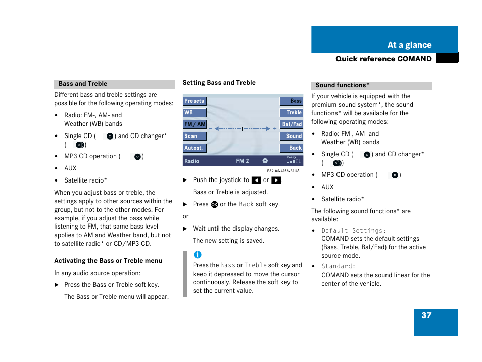 37 at a glance | Mercedes-Benz C-Class 2006 COMAND Manual User Manual | Page 39 / 202