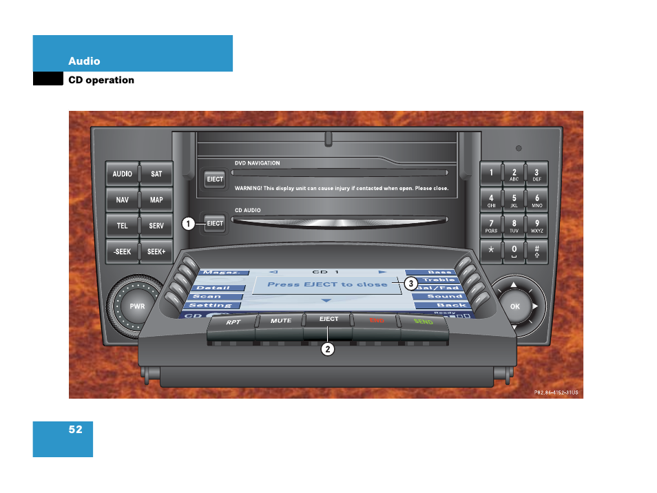 52 audio | Mercedes-Benz C-Class 2006 COMAND Manual User Manual | Page 54 / 202