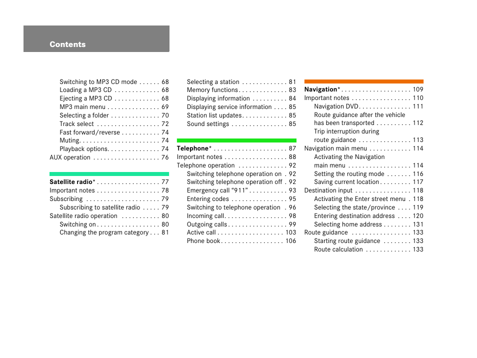 Mercedes-Benz C-Class 2006 COMAND Manual User Manual | Page 6 / 202