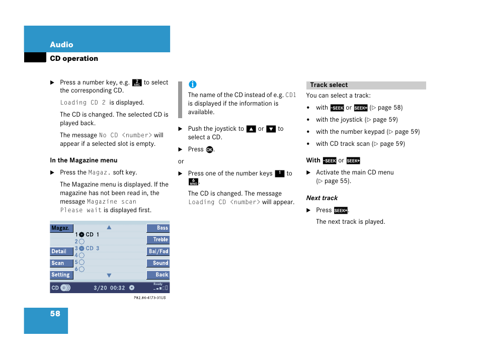 Mercedes-Benz C-Class 2006 COMAND Manual User Manual | Page 60 / 202