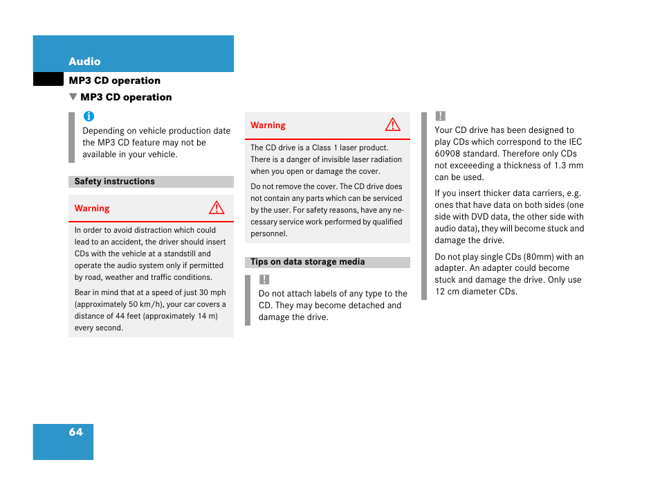 Mercedes-Benz C-Class 2006 COMAND Manual User Manual | Page 66 / 202