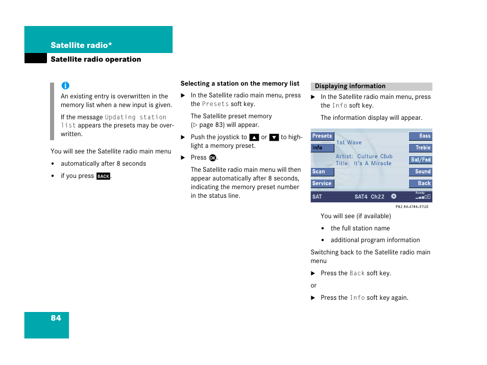 Mercedes-Benz C-Class 2006 COMAND Manual User Manual | Page 86 / 202