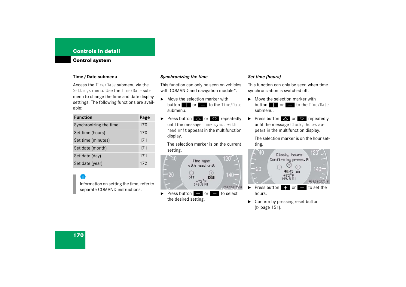 Mercedes-Benz E-Wagon 2006 Owners Manual User Manual | Page 171 / 521