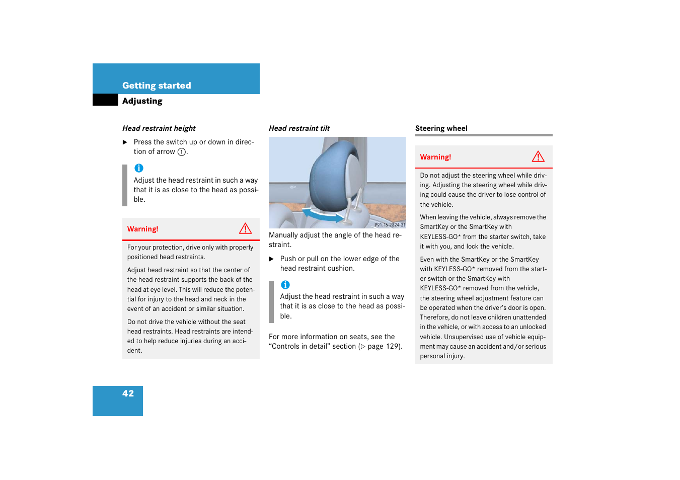 Steering wheel | Mercedes-Benz E-Wagon 2006 Owners Manual User Manual | Page 43 / 521