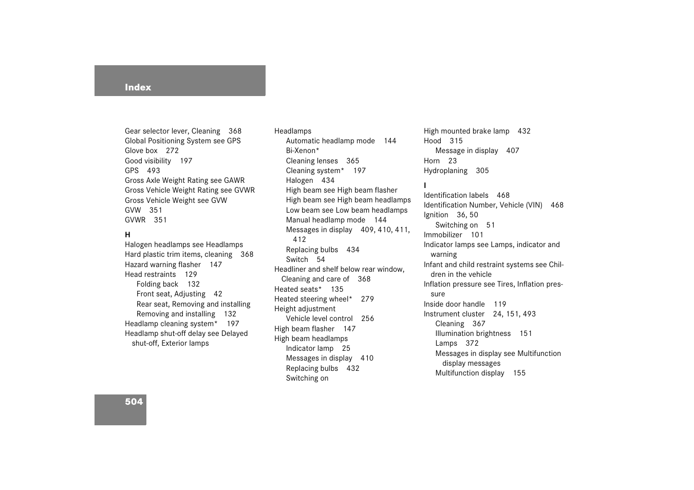 Mercedes-Benz E-Wagon 2006 Owners Manual User Manual | Page 505 / 521