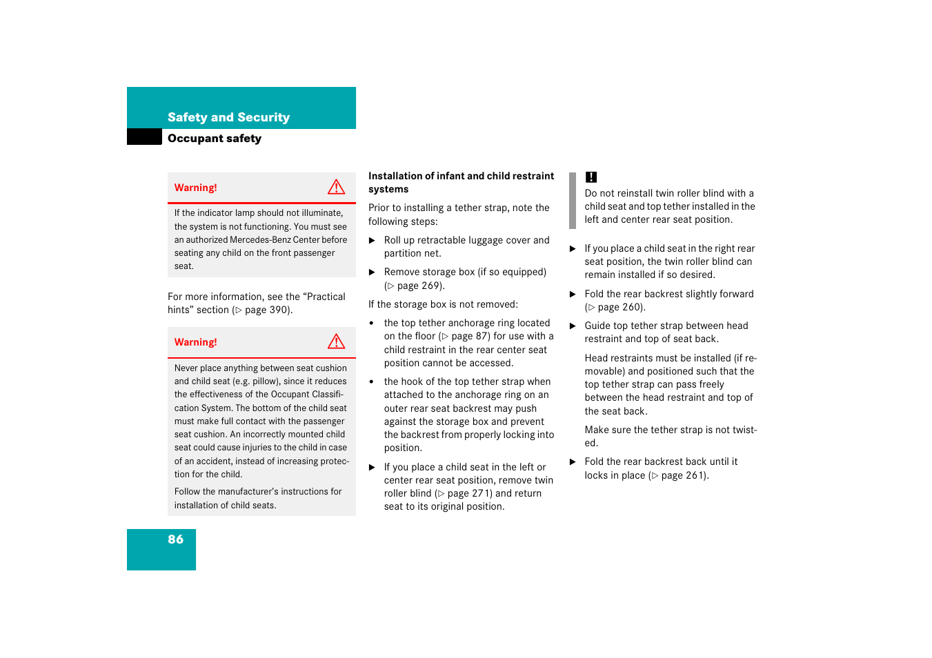 Mercedes-Benz E-Wagon 2006 Owners Manual User Manual | Page 87 / 521