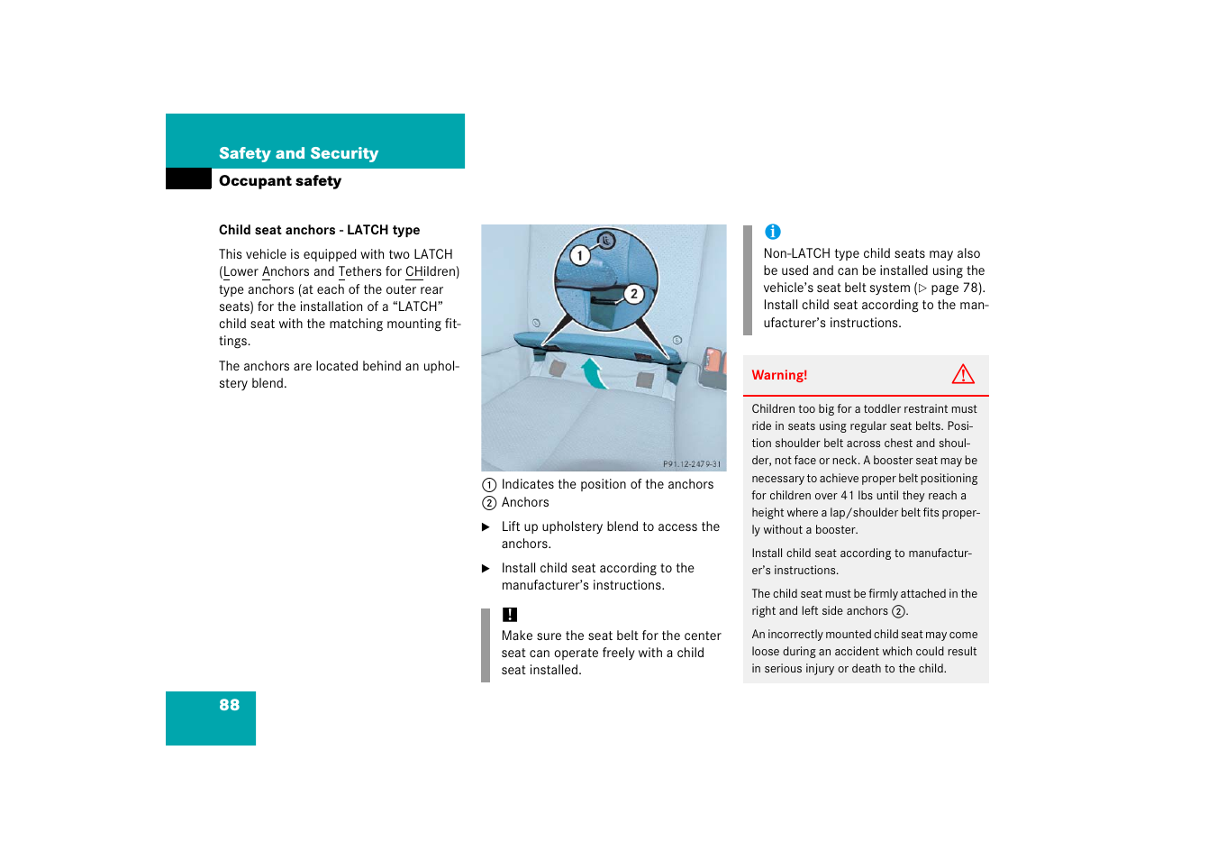 Mercedes-Benz E-Wagon 2006 Owners Manual User Manual | Page 89 / 521