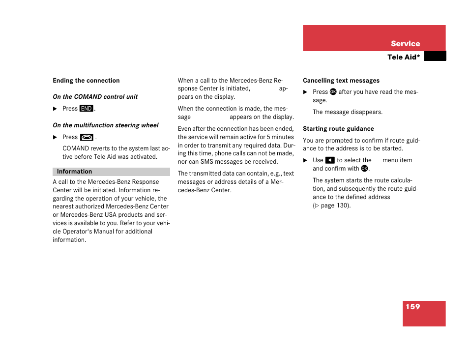 Mercedes-Benz E-Class 2006 COMAND Manual User Manual | Page 160 / 185