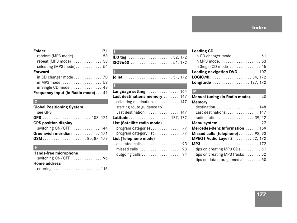 Mercedes-Benz E-Class 2006 COMAND Manual User Manual | Page 178 / 185