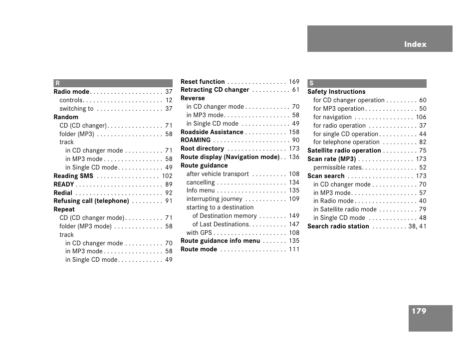 Mercedes-Benz E-Class 2006 COMAND Manual User Manual | Page 180 / 185