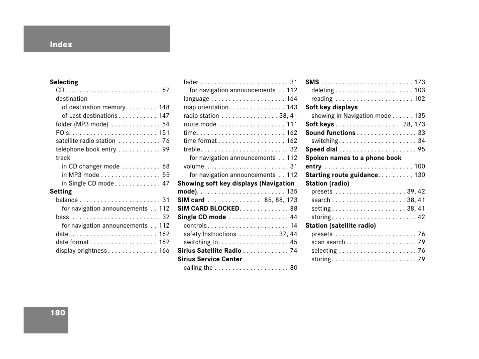 Mercedes-Benz E-Class 2006 COMAND Manual User Manual | Page 181 / 185