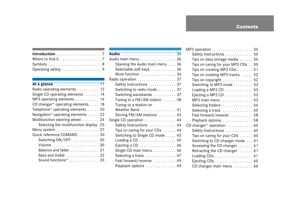 Mercedes-Benz E-Class 2006 COMAND Manual User Manual | Page 4 / 185