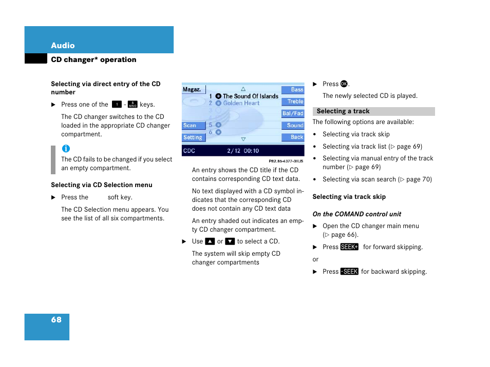 Mercedes-Benz E-Class 2006 COMAND Manual User Manual | Page 69 / 185