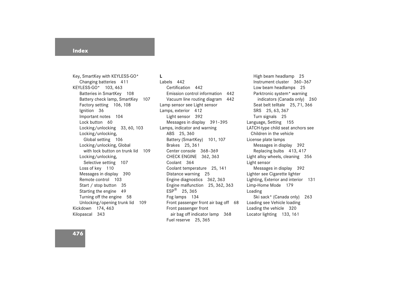 Mercedes-Benz CLK-Coupe 2006 Owners Manual User Manual | Page 477 / 489