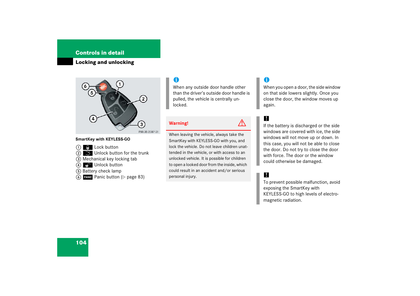 Mercedes-Benz CLS-Class 2006 Owners Manual User Manual | Page 105 / 498