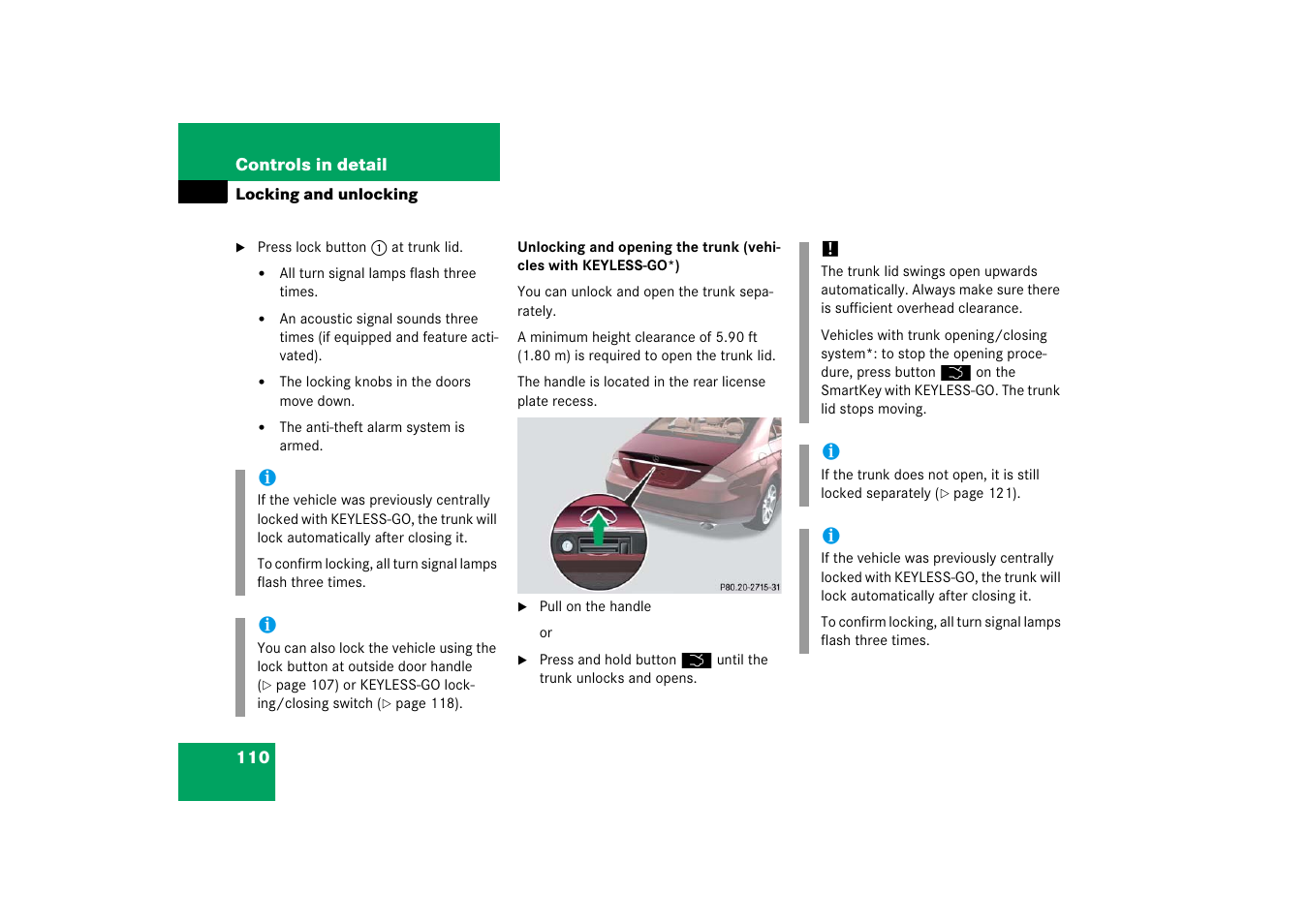 Mercedes-Benz CLS-Class 2006 Owners Manual User Manual | Page 111 / 498