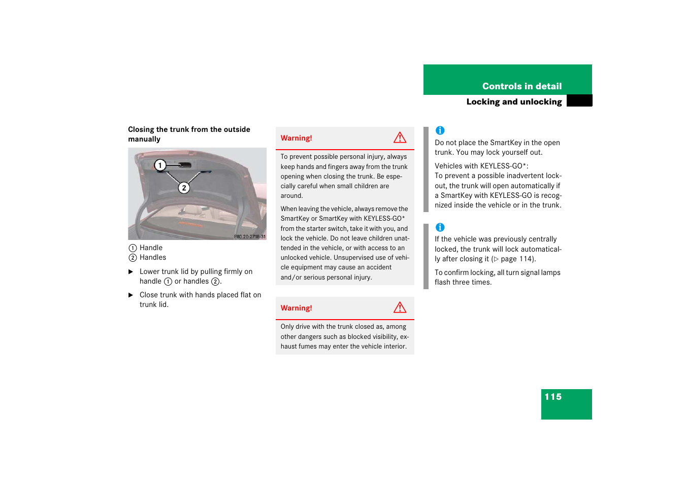 Mercedes-Benz CLS-Class 2006 Owners Manual User Manual | Page 116 / 498