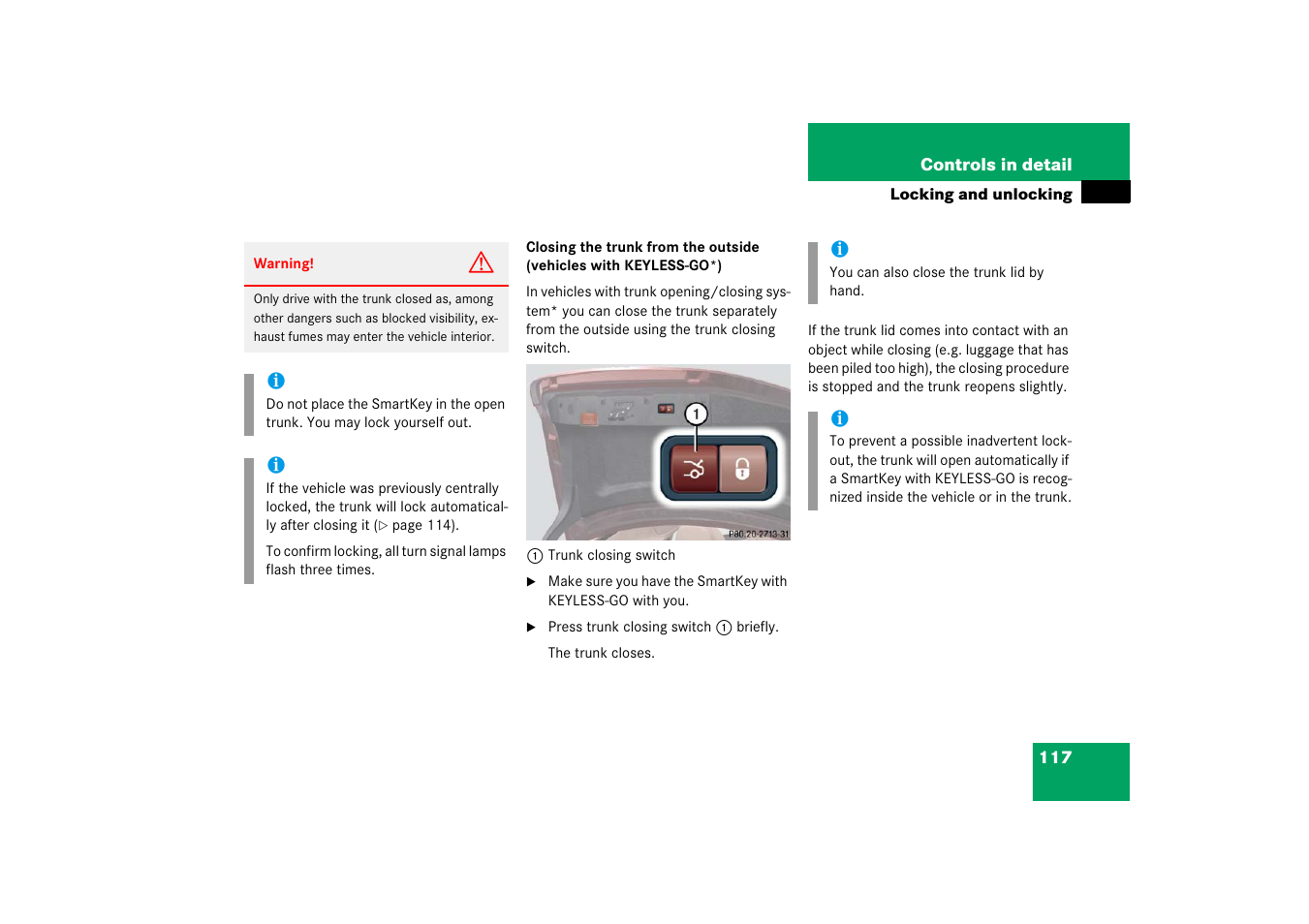 Mercedes-Benz CLS-Class 2006 Owners Manual User Manual | Page 118 / 498