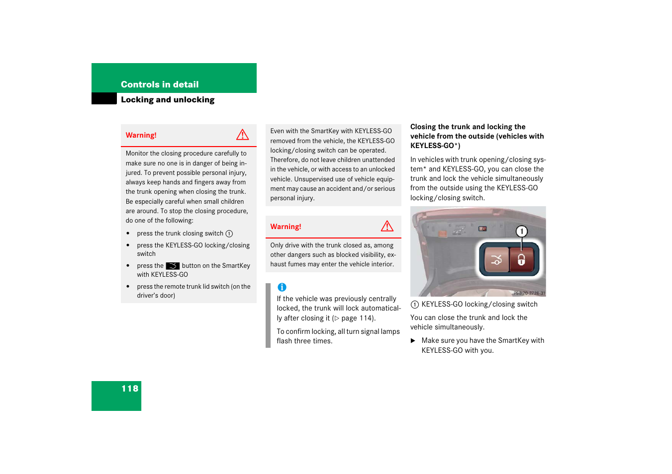 Mercedes-Benz CLS-Class 2006 Owners Manual User Manual | Page 119 / 498