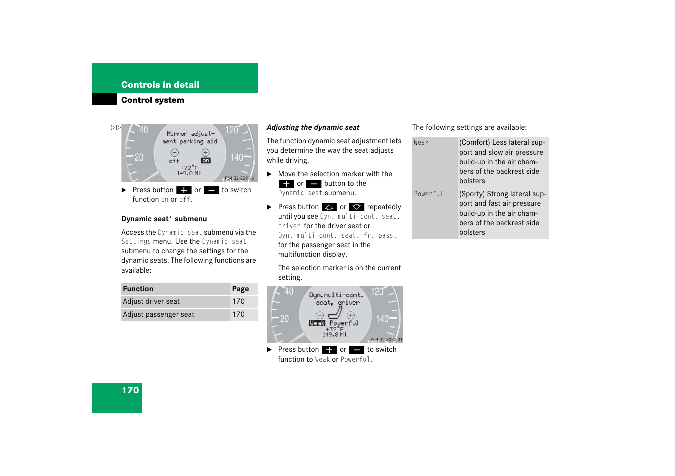 Trol system | Mercedes-Benz CLS-Class 2006 Owners Manual User Manual | Page 171 / 498