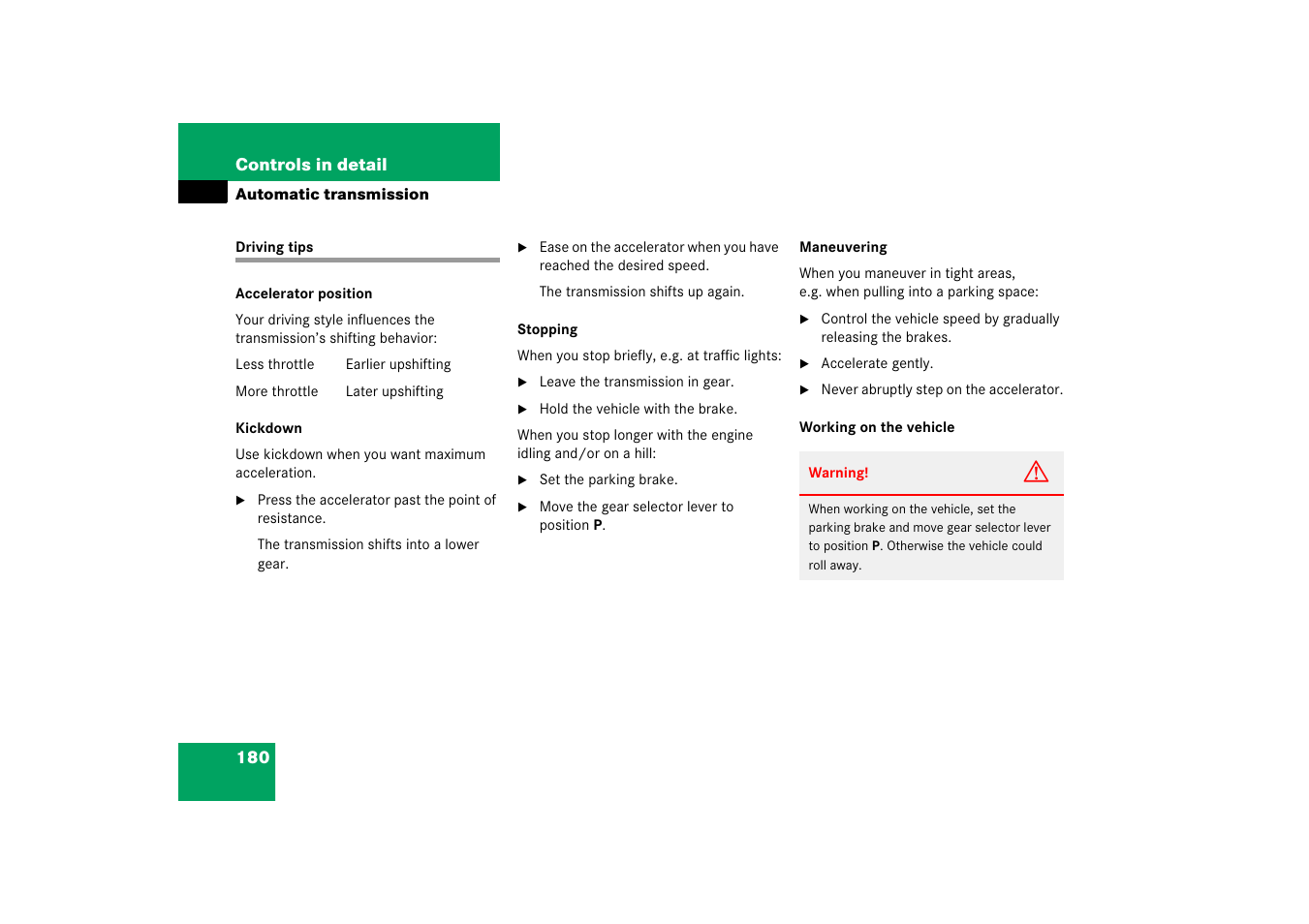 Driving tips | Mercedes-Benz CLS-Class 2006 Owners Manual User Manual | Page 181 / 498