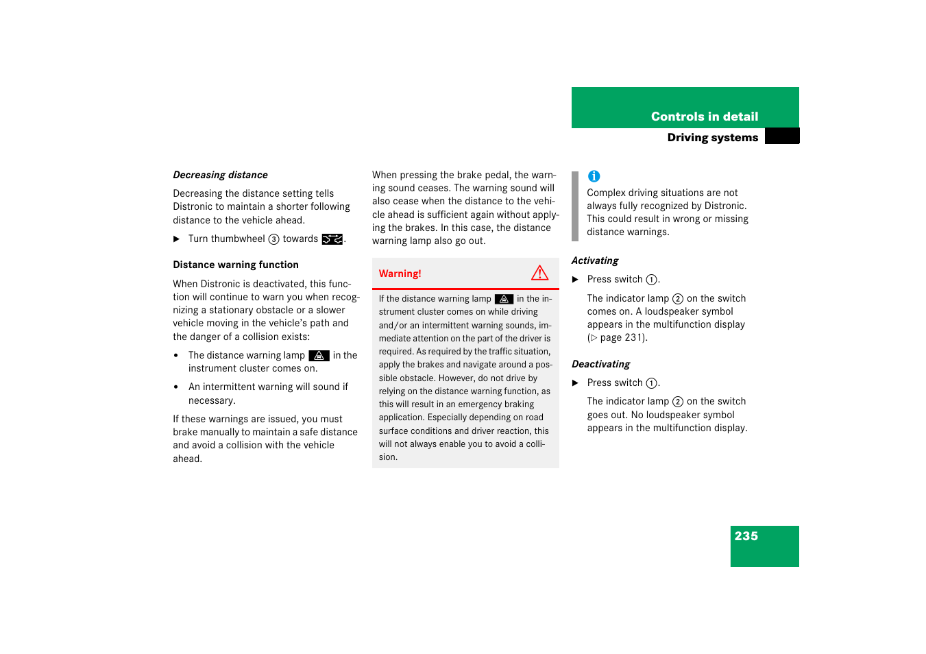 Mercedes-Benz CLS-Class 2006 Owners Manual User Manual | Page 236 / 498