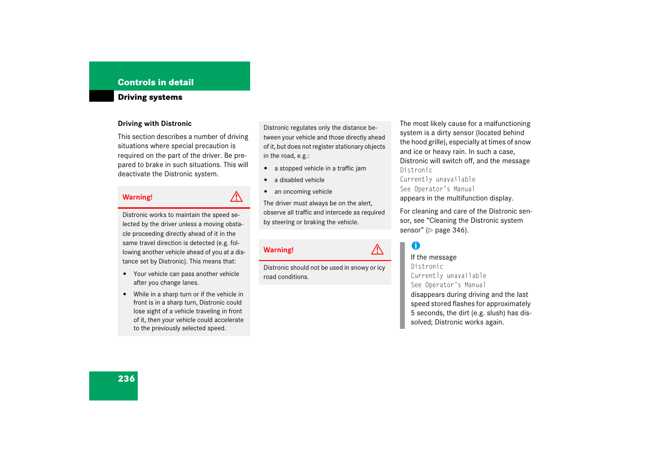 Mercedes-Benz CLS-Class 2006 Owners Manual User Manual | Page 237 / 498