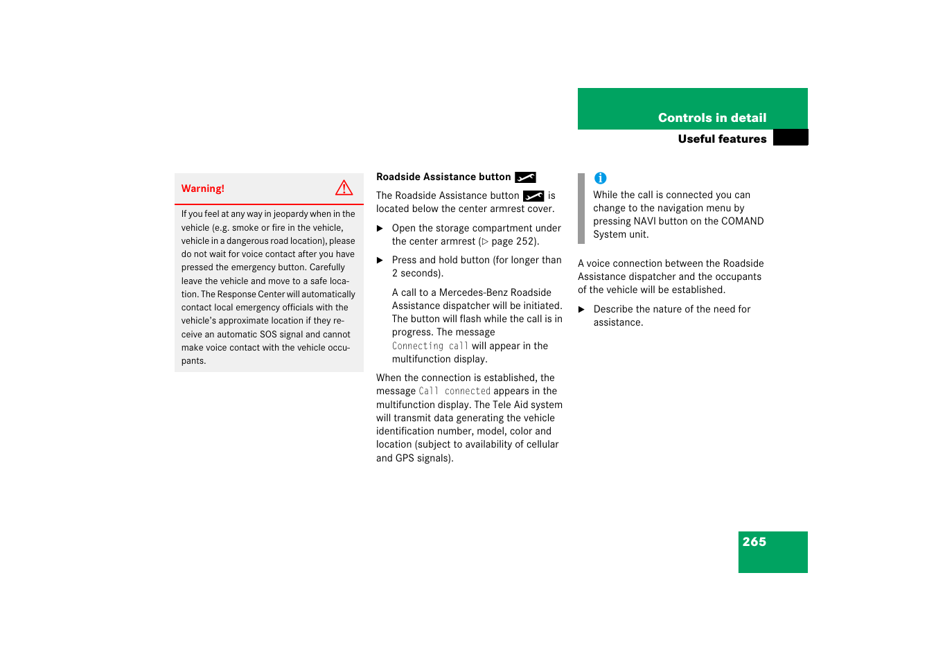 Mercedes-Benz CLS-Class 2006 Owners Manual User Manual | Page 266 / 498