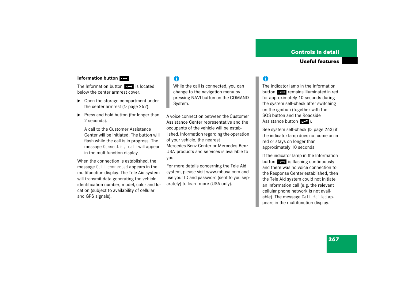 Mercedes-Benz CLS-Class 2006 Owners Manual User Manual | Page 268 / 498