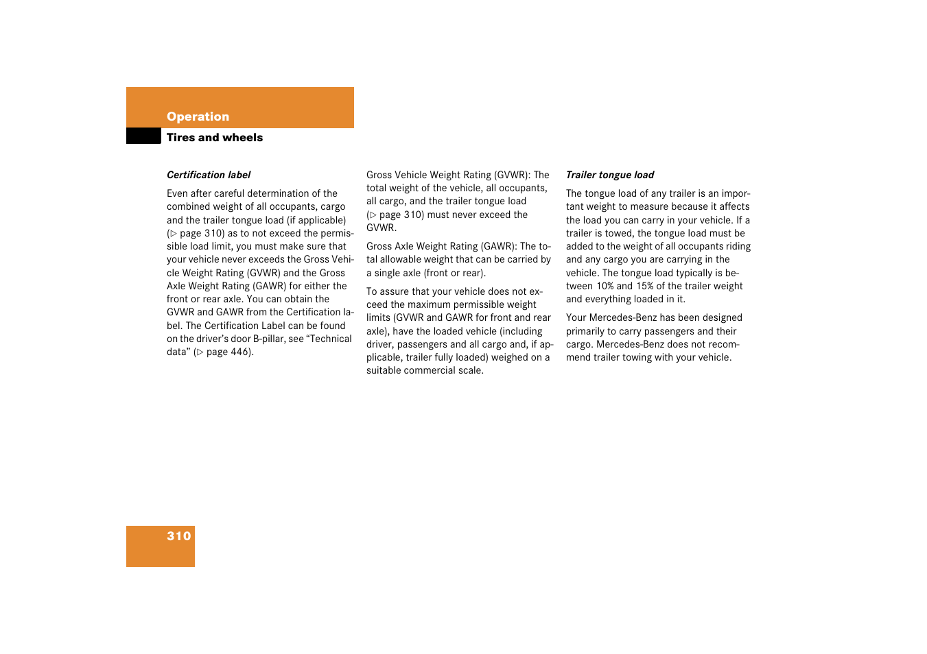 Mercedes-Benz CLS-Class 2006 Owners Manual User Manual | Page 311 / 498