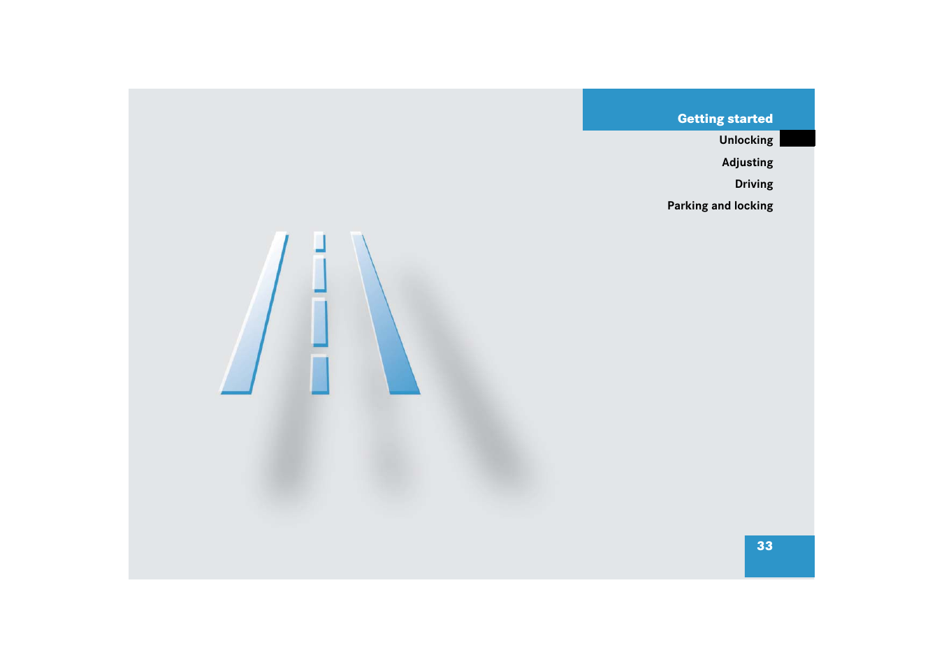 Getting started | Mercedes-Benz CLS-Class 2006 Owners Manual User Manual | Page 34 / 498