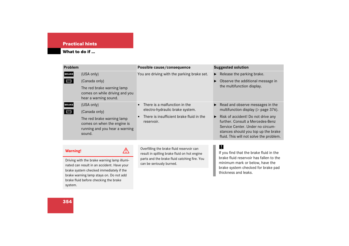 Hints | Mercedes-Benz CLS-Class 2006 Owners Manual User Manual | Page 355 / 498
