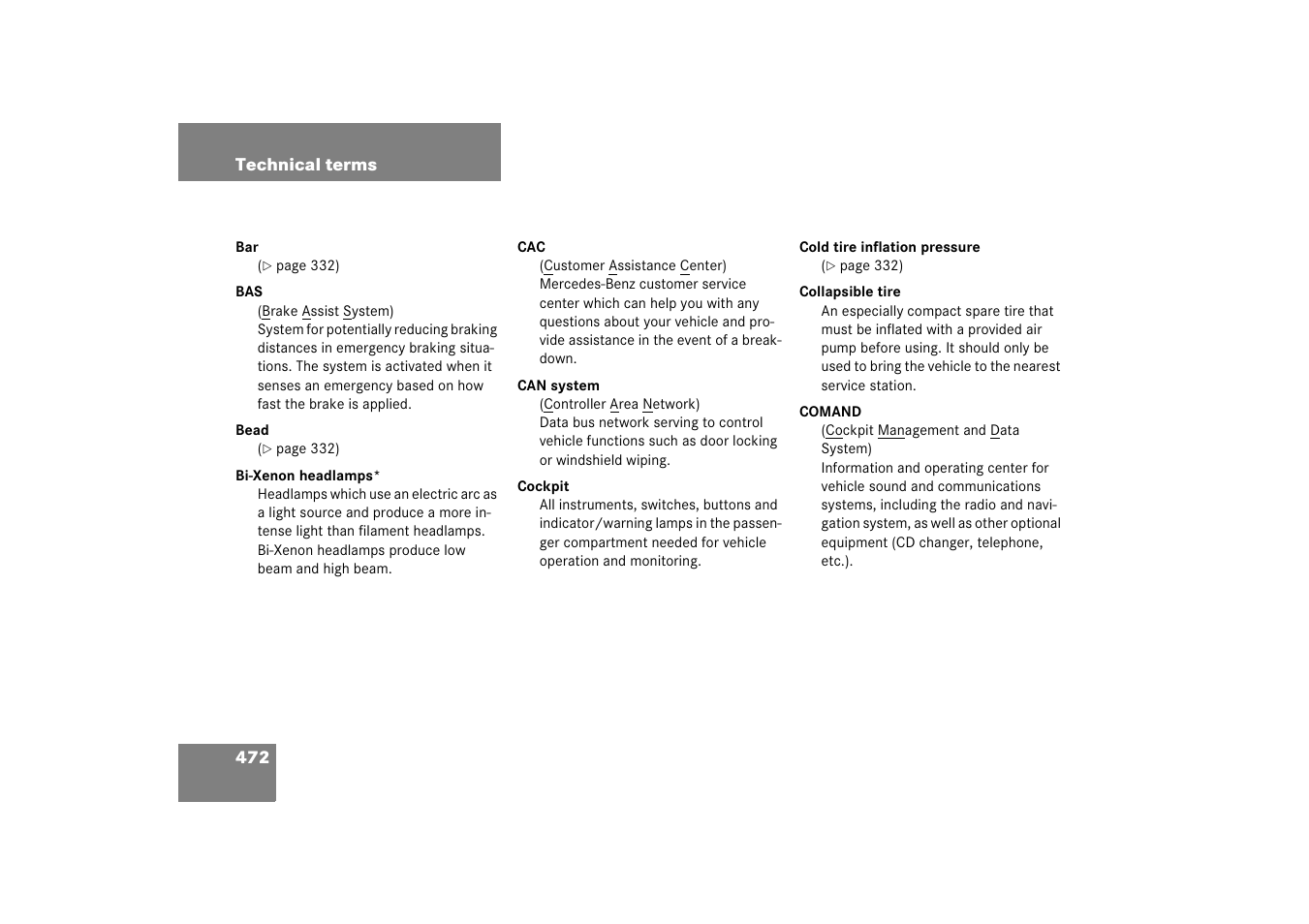 Mercedes-Benz CLS-Class 2006 Owners Manual User Manual | Page 473 / 498