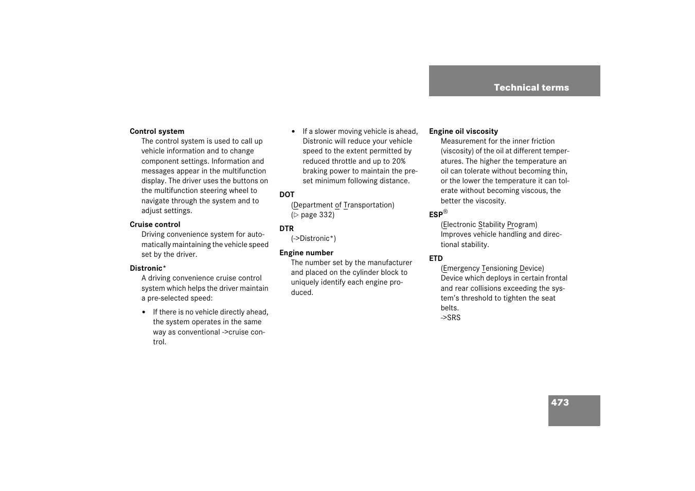 Mercedes-Benz CLS-Class 2006 Owners Manual User Manual | Page 474 / 498