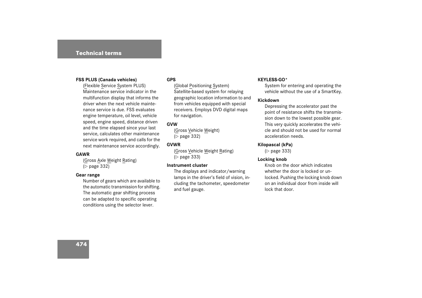 Mercedes-Benz CLS-Class 2006 Owners Manual User Manual | Page 475 / 498