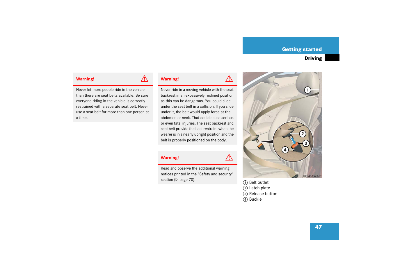 Mercedes-Benz CLS-Class 2006 Owners Manual User Manual | Page 48 / 498