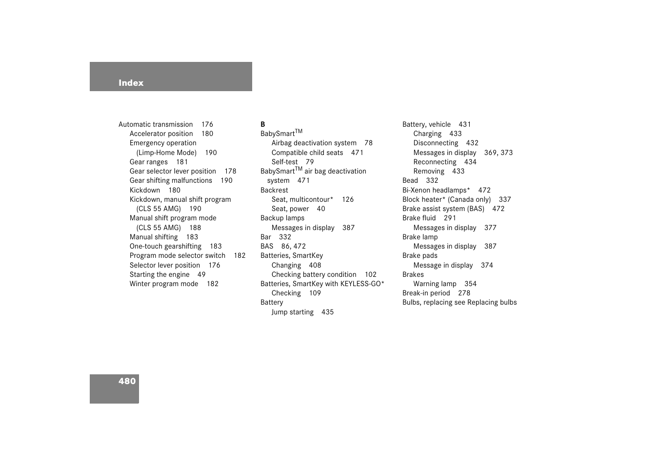 Mercedes-Benz CLS-Class 2006 Owners Manual User Manual | Page 481 / 498
