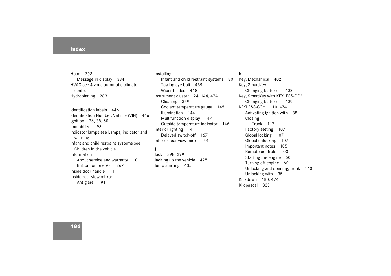 Mercedes-Benz CLS-Class 2006 Owners Manual User Manual | Page 487 / 498