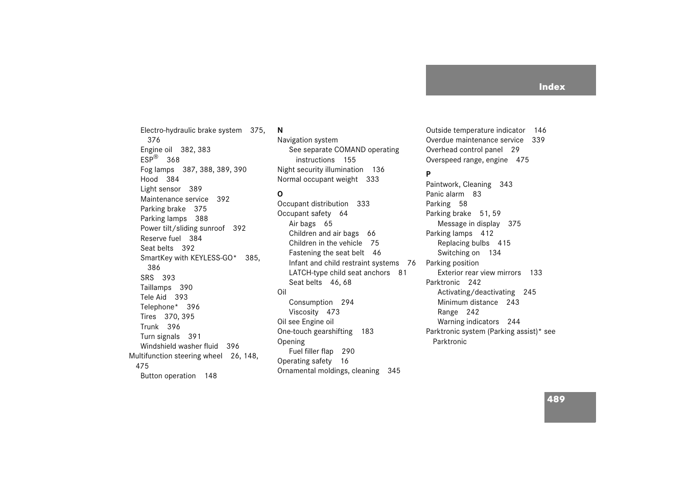 Mercedes-Benz CLS-Class 2006 Owners Manual User Manual | Page 490 / 498