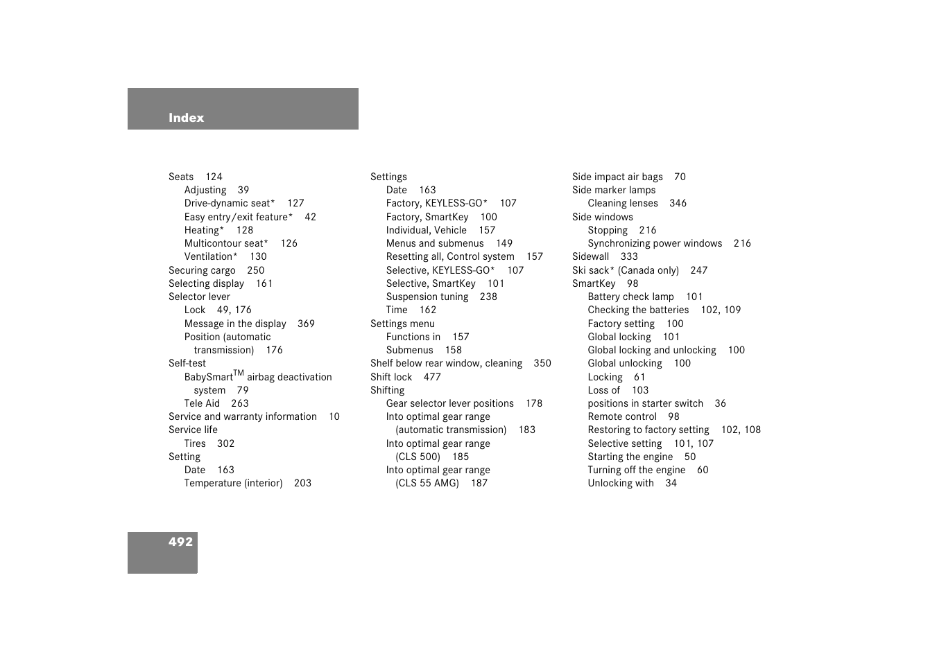 Mercedes-Benz CLS-Class 2006 Owners Manual User Manual | Page 493 / 498