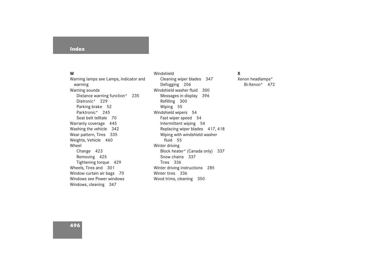 Mercedes-Benz CLS-Class 2006 Owners Manual User Manual | Page 497 / 498