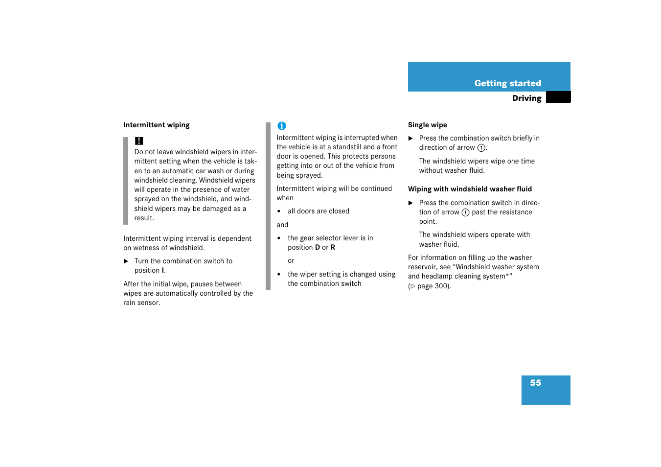 Sher fluid | Mercedes-Benz CLS-Class 2006 Owners Manual User Manual | Page 56 / 498