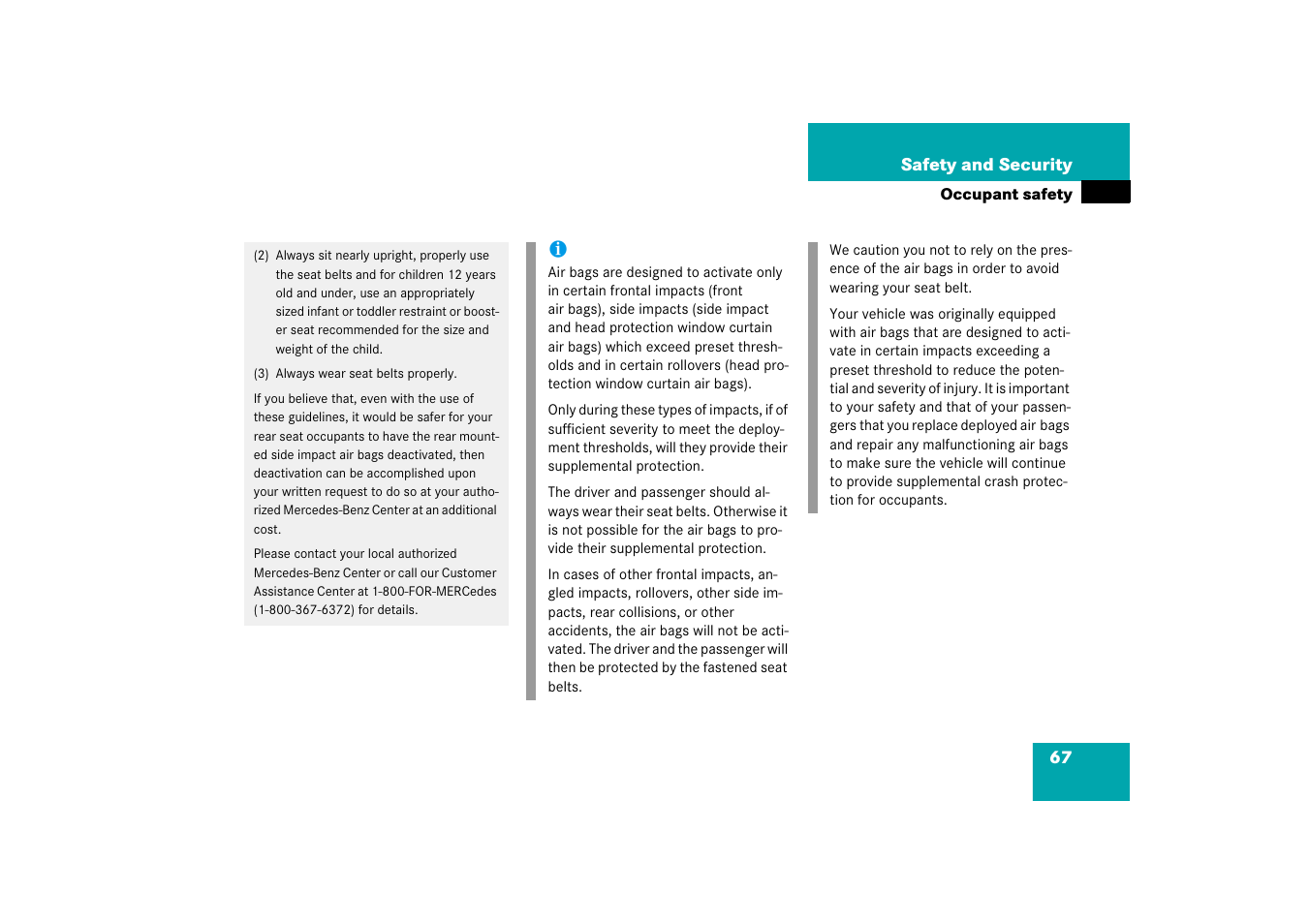 Mercedes-Benz CLS-Class 2006 Owners Manual User Manual | Page 68 / 498