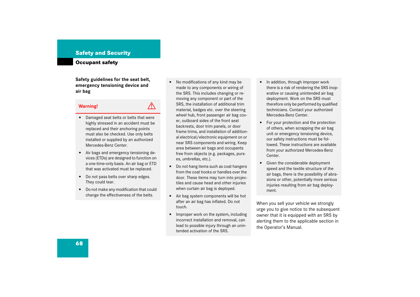 Mercedes-Benz CLS-Class 2006 Owners Manual User Manual | Page 69 / 498
