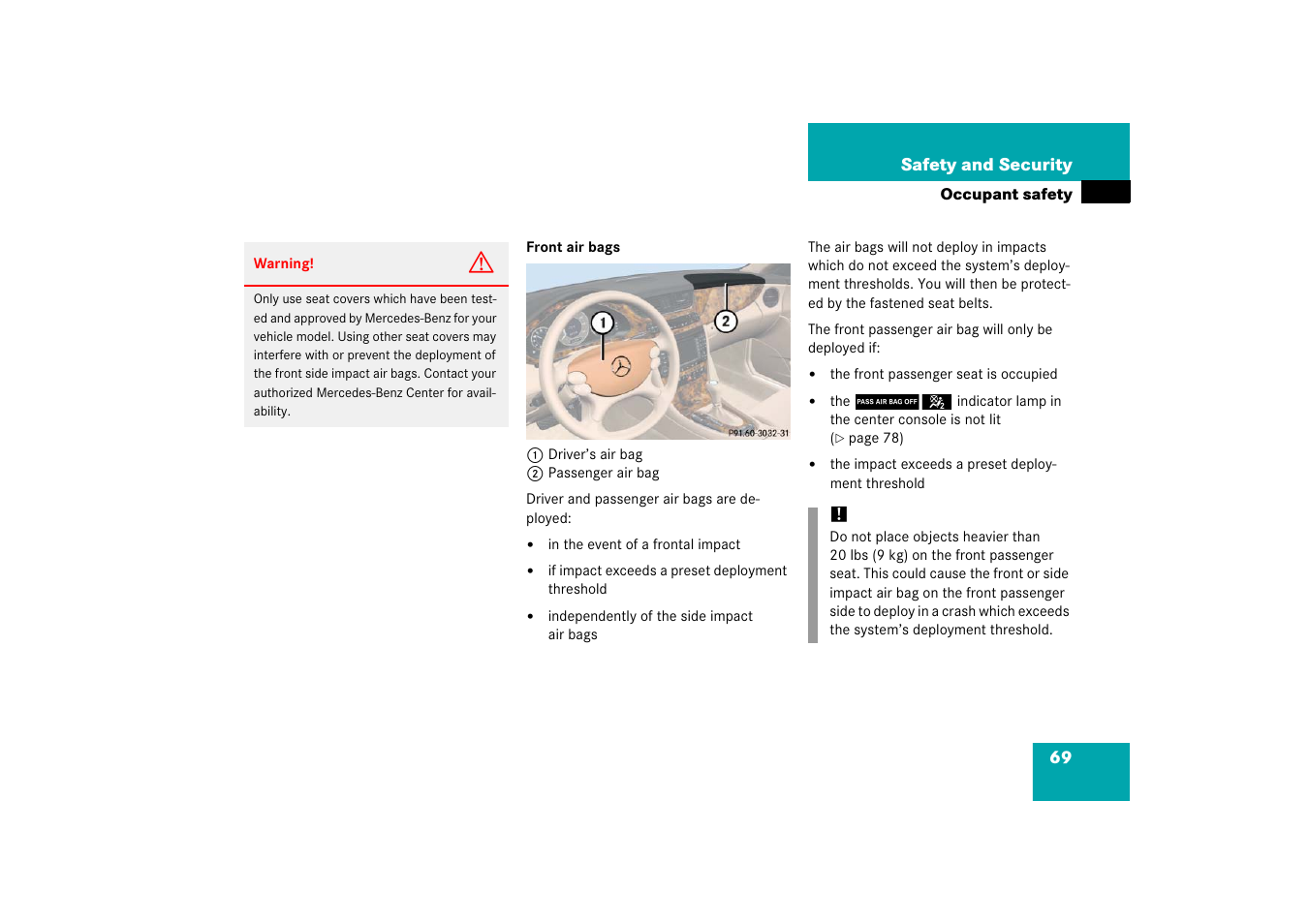 Mercedes-Benz CLS-Class 2006 Owners Manual User Manual | Page 70 / 498