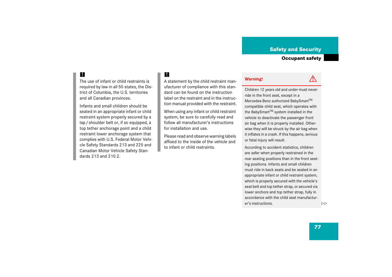 Mercedes-Benz CLS-Class 2006 Owners Manual User Manual | Page 78 / 498