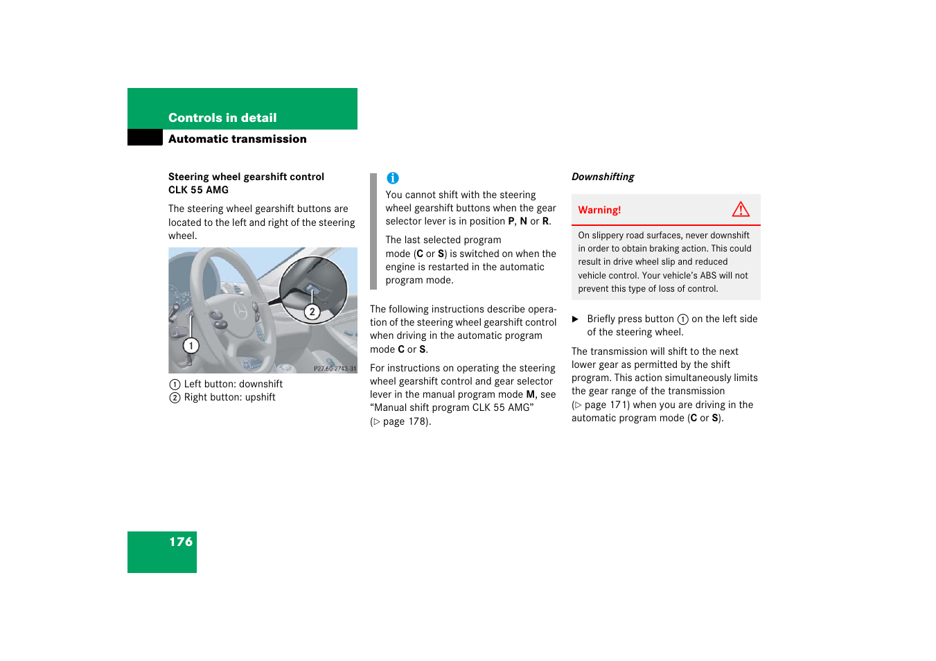 Mercedes-Benz CLK-Class 2006 Owners Manual User Manual | Page 177 / 514