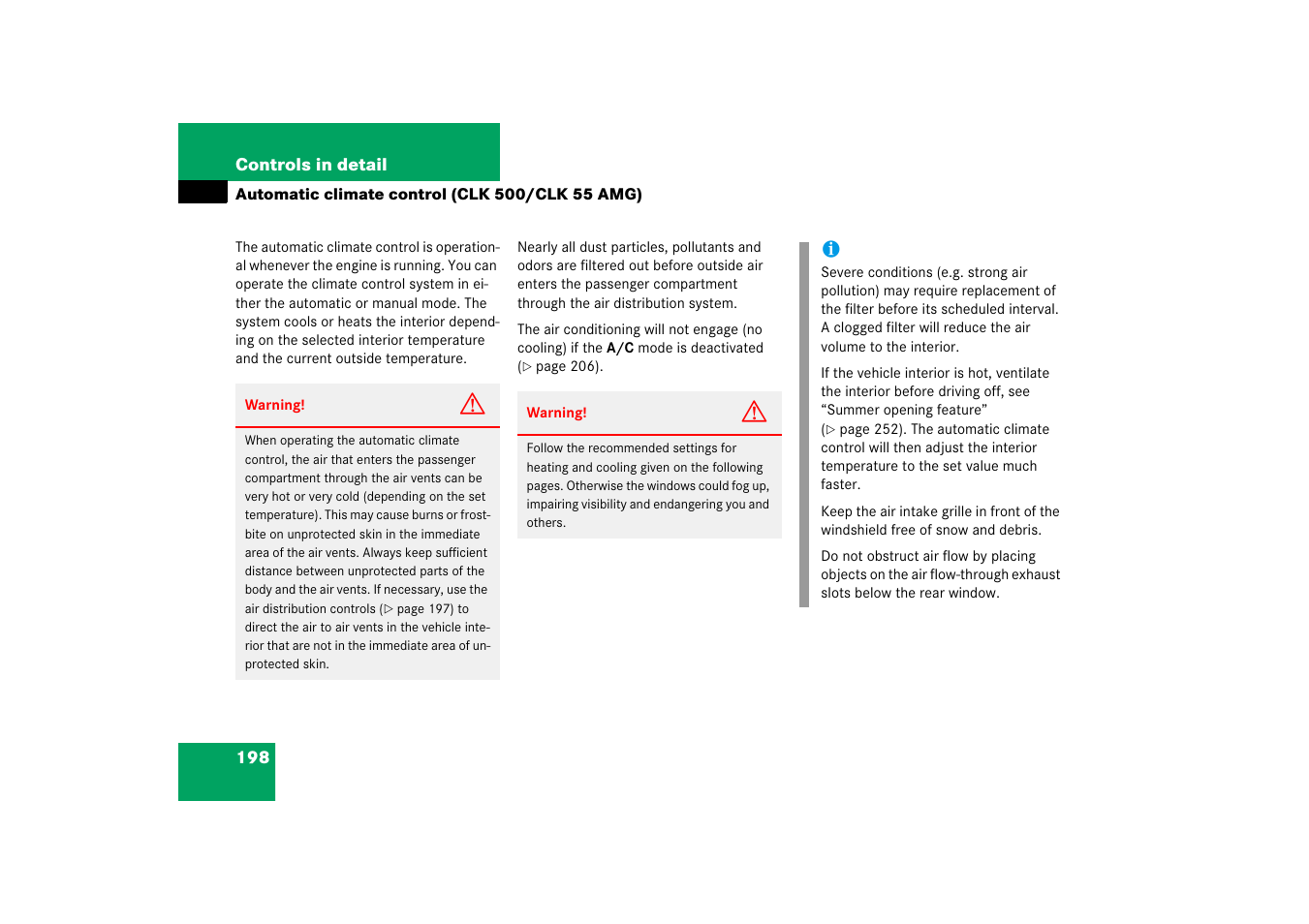 Mercedes-Benz CLK-Class 2006 Owners Manual User Manual | Page 199 / 514